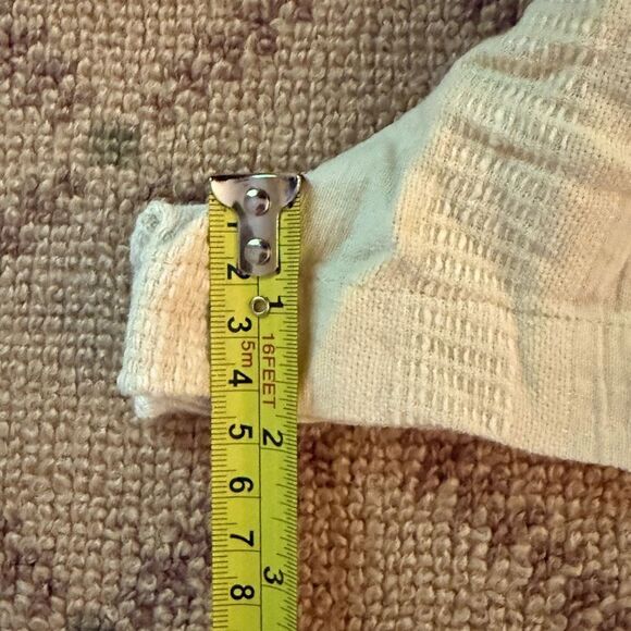 Free People Cream texturized Linen shorts w 5 button up fly S - Picture 7 of 10